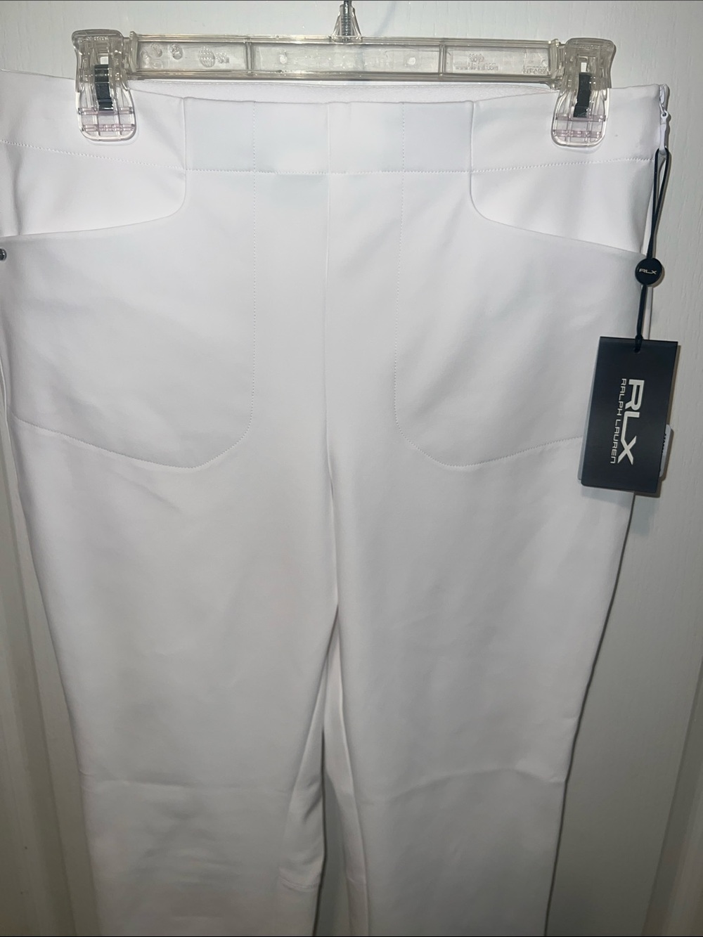 NWT RLX Ralph Lauren White Performance Golf Pants. Designed for comfort. Size 8.